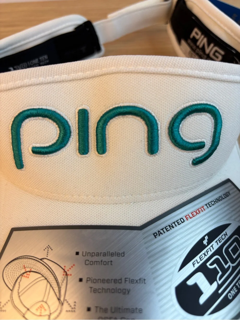 PING White & Teal Golf Visor NWT